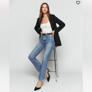 Reformation Cynthia High Rise Straight Jeans - Colorado
